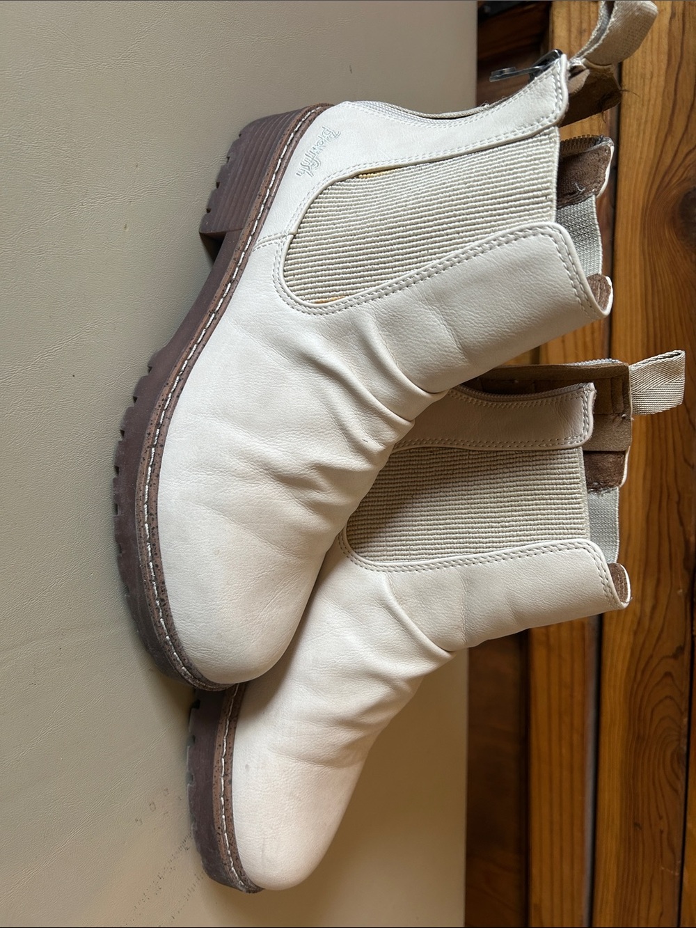 Blowfish Cream Elastic-Side Chelsea Booties